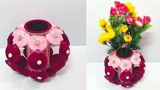 Flower Pot Making At Home Stylist Basket Make Flower Vase